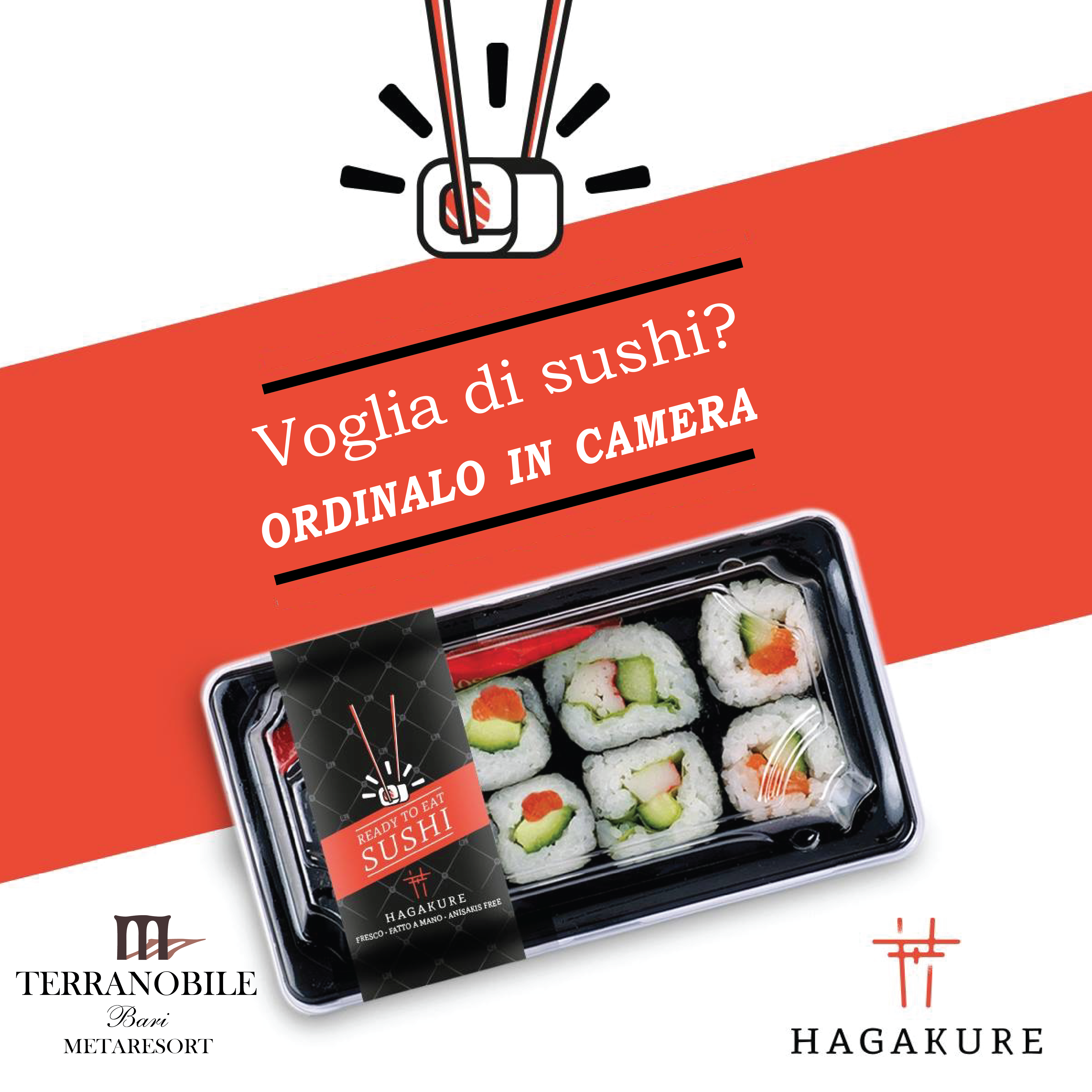 hagakure sushi fusion Voglia di Sushi? Ordinalo comodamente in camera!